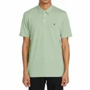 Volcom Men's Banger Short Sleeve Polo Shirt Sea Glass Green