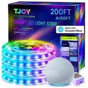 TJOY 200ft Smart Led Strip Lights for Bedroom, Alexa Led Light Strip,2835 RGB...