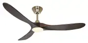 Energy saving Ceiling Fan Remote Control LED Light Eco Genuine Brass Walnut