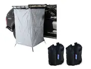 Adventure Kings Car Awning Shower Tent Camping Ensuite + Sand Bag Kit (pair) 4WD
