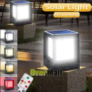 1/2 Pack LED Solar Post Lights Outdoor Deck Cap Fence Light Waterproof 4x4 6x6