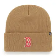 MLB Boston Red Sox Woolly Hat Haymaker Knit Cuff Camel Hat 196505462341