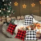 Buffalo Check black and white Throw Pillow Covers - Set of 4 (18x18)