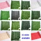 15 Styles Artificial Hedge Roll Faux Ivy Flower Leaf Privacy Fence Garden Decor