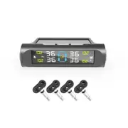 Solar Car TPMS Tire Pressure Alarm Digital Colorful Display 4 External Sensors Waterproof Tire Presssure Monitoring System Built in Version