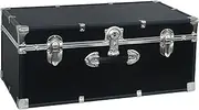 Seward Trunk College Dorm and Camp Storage Footlocker, Black, 80cm, New