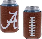 NCAA College Football Team Logo Pigskin Can Cooler Insulator Sleeve Holder Huggie 2-Pack (Alabama Crimson Tide)