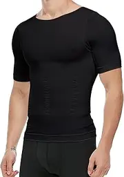 [KOCLES] Men's Compression Shirt Undershirt Slimming Tank Top Workout Vest Abs Abdomen Slim Body Shaper