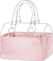 DGAZ Silk Purse Organizer Insert Fits LV Speedy 16/20/25/30/35/40/45 bags，Silky Smooth Bag Organizer，Luxury Handbag & Tote Shaper(Pink,SP25)