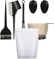 Hair Dyeing Measuring Cup Transparent Hairdressing Jug with Scale Black Tool Kit for Mixing Measuring and Pouring Hair Liquids Heat Resistant Easy to Use