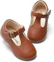 [Zoolar] Toddler Girls Mary Jane Dress Shoes Ballet Bow Princess Dance Flats Casual Slip-on Wedding Party Back to School Shoes for Kids
