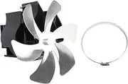 Wood Stove Fan Heat Powered 6 Blades Hanging Fireplace Fan Wall Mount for Quiet Environment (Silver)