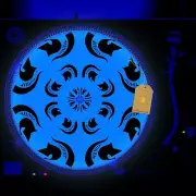 Spartans Trojans Turntable Slipmat GLOW BLACKLIGHT 12 inch
