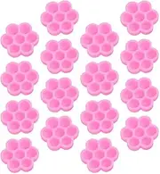 FRCOLOR 200 Pcs Eyelash Extension Glue Holder Flower Shape Glue Cup Lash Extension Tools Plastic Glue Pallet Pads For Eyelash Extension