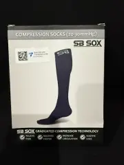 SB SOX Compression Socks 20-30mmHg for Men & Women Navy Blue Small NIP