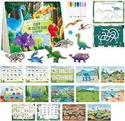 STARTIST Dinosaur Busy Book Sensory Baby Book Preschool Toy Parent Child Interactive Educational Learning Activity for 3-5 Years Kids