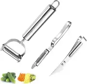 3 Pcs Stainless Steel Carrot Potato Fruit Vegetable Peeler Grater Kitchen Tool