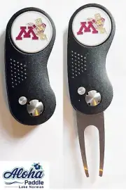 GOLF SWITCHBLADE MINNESOTA GOLDEN GOPHERS Divot Repair Tool + Ballmarker BlkGoph
