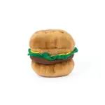 ZippyPaws Nomnomz Hamburger Plush Squeaker Dog Toy