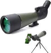 MOCANIO Spotting Scope 20-60X80 for Shooting Hunting, BAK4 Prism, FMC Spotter Scope with Tripod Phone Adapter, Carrying Case High Resolution for Bird Watching Target Shooting Hunting Wildlife Scenery