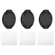 40.5mm Lens Cap, 3 Pack Sides Pinch Snap Camera Lens Cover for Front Lens