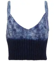 [Altuzarra] Altuzarra Sim tie-dye silk crop top M/L blue