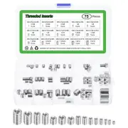 75Pcs Threaded Inserts, 10 Sizes Thread Repair Insert