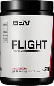 Bare Performance Nutrition, Flight Pre Workout, Energy, Focus & Endurance, Formulated with Caffeine Anhydrous, DiCaffeine Malate, N-Acetyl Tyrosine (Strawberry Kiwi)