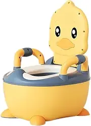 Potty Training Seat, Portable Child Commode, Duck-Themed Potty Trainer, Fun Duck-Shaped Design, Easy-to-Clean, Comfortable, Splash-Proof, Secure Ground Grip, for Kids