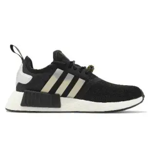 adidas 休閒鞋 NMD_R1 W 女鞋 黑 銀 BOOST 緩震 珠光 炫彩 襪套式 三葉草 愛迪達 GY9574