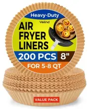 Air Fryer Liners for Ninja, 200 Pcs 8" Round Airfryer Paper Liners Disposable...