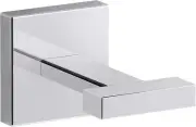 Square Robe Hooks, Polished Chrome