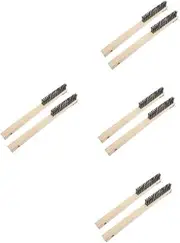 Alipis 4sets Wooden Oven Brush BBQ Grill Scraper Pizza Stone Brush Pizza Oven Cleaning Scraper Accessories Heat Proof Handle Easy to Clean Versatile for 2pcs*4