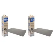 2x White Magic Home/Bathroom Non-Slip Floor Shower Quick Dry Mat/Rug Platinum