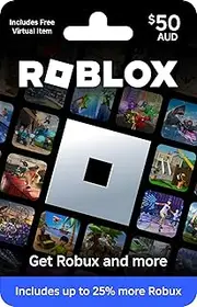 $50 Roblox Physical Gift Card [Includes Free Virtual Item] [Redeem Worldwide] - Delivered by mail