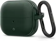 Caseology by SPIGEN Vault for Samsung Galaxy Buds 3/ Buds 3 Pro Case with Metal Carabiner, Slim Lightweight Design, Air Space Protective Technology, Tough Flexible TPU Layer Cover - Midnight Green