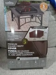 Elemental 38-in Premium Square Firepit Cover Brown