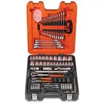 BAHCO 106 Piece ¼ X 1/2INCH Drive Metric/SAE Socket & Spanner Set S106