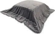 Arie Kotatsu Futon, Pleasant Texture, Many Colors, Solid Color, Gray, 74.8 x 74.8 inches (190 x 190 cm)