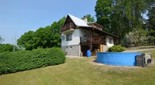 House with the pool and fenced garden Great view at Trosky Castle