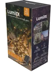 LumiFx 300 LED Solar Powered String 8 Light Effects 15M in Warm White