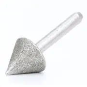 60 Degrees Diamond Tapered Grinding Head 80 Grit Chamfer Hole Rotary Burrs Bits