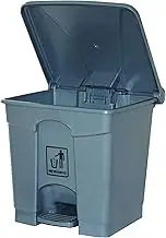 CleanLink Rubbish Bin with Bullet Lid, 30 Litre Capacity, Grey