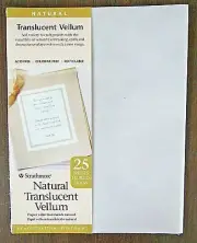 STRATHMORE Natural Translucent Vellum 25 Sheets 8.5" x 11" 28-913
