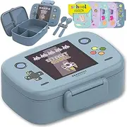 Children's Lunch Box with Compartments, BPA-Free, Lunch Box, Bento Box, Lunch Box Girls & Boys, Snack Box, 100% Leak-Proof, Lunch Box for Nursery, School (Game)