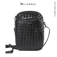 在飛比找蝦皮商城優惠-Likebag 新品女士包包 手工編織包 編織包皮革包 手機