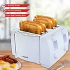 Brentwood Toaster 4-Slice Cool Touch White 1300W 7-Settings Stainless Steel