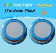 *New Design 2x 35W Swimming Pool LED Resin Filled Underwater Light RGB Remote*