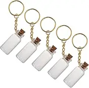 Zerodeko 5pcs Mini Glass Bottles with Cork Lids Clear Tiny Jars for DIY Crafts Wedding Favors Party Decorations and Home Decor Versatile Small Containers for Creative Present Ideas