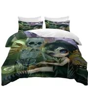 Eve and Rib Clockwork Fairy and Skeleton Quilt Cover